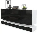 SIDEBOARD City Fronten in Schwarz Hochglanz