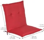 NIEDERLEHNERAUFLAGE Loft NL 100/50/6cm Rot