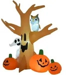 HALLOWEEN AUFBLASBARER BAUM, Mehrfarbig, Polyester