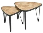 Couchtisch-Set Wohnling 2er-Set Holz/Schwarz