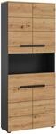 Hochschrank Canu ca. 76x193x34 cm Eiche/Grau