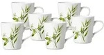 KAFFEEBECHER Evora wei&szlig;-gr&uuml;n 300 ml 6er Set
