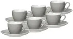 ESPRESSOTASSEN UND -UNTERTASSEN Doppio Grau 80 ml 6er Set