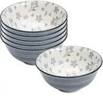 BEILAGENSCHALEN Sendai Blume grau &oslash; 11,5 cm 6er Set