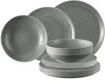 TELLER-SET Terra Perlgrau 18-tlg.