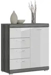Kommode Scout ca. 80x85 cm Wei&szlig;/Grau