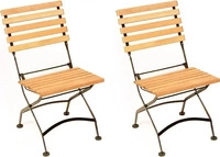 Gardenson "Gartenstuhl 2er Set ""Schlossgarten"" aus Eukalyptus"