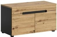 Sitzbank Canu ca.80x45x37cm Eiche Dekor,Grau