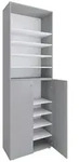 Schuhschrank LONA Grau ca. 70x220x40 cm