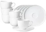 KAFFEETASSEN MIT UNTERTASSEN Skagen wei&szlig; 220 ml 6er Set