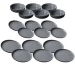 TELLER UND SCHALENSET Jasper schwarz 18er Set