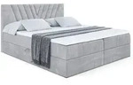 BOXBETT mit Matratze H4 und Lattenrost - ERNINA - 140x200 cm - H4 - Hellgrau