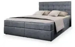 BOXBETT GLOS M 180x200 cm mit Matratze und Topper, H2+H3 - Grau