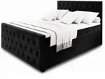 BOXBETT FONDI 140x200 cm mit Matratze und Topper - Schwarz