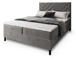 BOXBETT ROKIS 160x200 cm mit Matratze und Topper - Grau