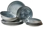 TELLER-SET Grana grau 12-tlg.