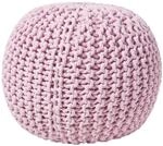 STRICK-POUF rosa, 40/40/35 cm
