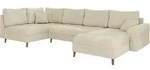 WOHNLANDSCHAFT Sigurd Beige Chenille - Ottomane rechts