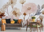 FOTOTAPETE Blumen Boho Beige 250x175 cm