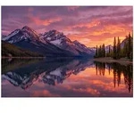 FOTOTAPETE Wald Landschaft Lila 150x105 cm