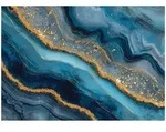 FOTOTAPETE Marmor Abstrakt Blau 400x280 cm