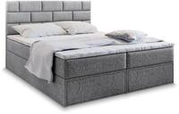 BOXBETT ARINOS 160x200 cm mit Matratze und Topper - Hellgrau