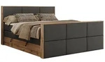 BOXSPRINGBETT ALBERO 2 KING DUO 200/200 Dunkelgrau Kunstleder - H3