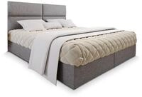 BOXBETT LONIS 180x200 cm mit Matratze und Topper - Hellgrau