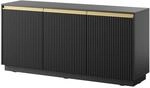 SIDEBOARD MAESTRO 154/72/39cm 3 T&uuml;ren Schwarz