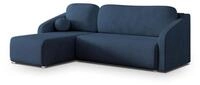 ECKSOFA MARELLO Blau Geflochtener Stoff mit Schlaffunktion