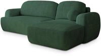 ECKSOFA MODENZA P R-S Gr&uuml;n Kordstoff mit Schlaffunktion