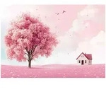 FOTOTAPETE Kinderzimmer M&auml;dchen Baum 250x175