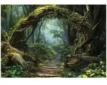 FOTOTAPETE 3D Effekt Wald Natur 250x175