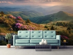FOTOTAPETE Berge Landschaft Gr&uuml;n 200x140 cm