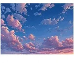 FOTOTAPETE Wolken Himmel Blau 250x175 cm