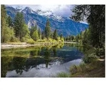 FOTOTAPETE 3D Effekt See Landschaft Wohnzimmer 350x250