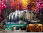 FOTOTAPETE Wasserfall 3D Natur 350x250