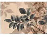 FOTOTAPETE Bl&auml;tter Abstrakt Beige 400x280 cm
