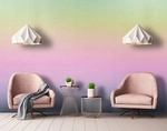 TAPETE Kinderzimmer Pastellfarbener Regenbogen 400x280