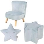 KINDERSESSEL klein 3-tlg. hellblau