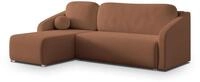 ECKSOFA MARELLO Kupferfarben Boucle-Stoff mit Schlaffunktion