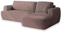 ECKSOFA SENTI P R-S Lila Kordstoff mit Schlaffunktion