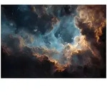 FOTOTAPETE Kosmos Wolken Blau 300x210 cm