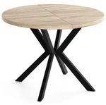 ESSTISCH Valeo runder ausziehbarer, Sonoma Eiche 120-200/120/76 cm