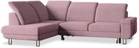 ECKSOFA LERMA L-S Lila Velours-Stoff mit Schlaffunktion