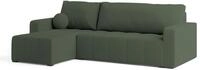 ECKSOFA VOLIRA Gr&uuml;n Boucle-Stoff mit Schlaffunktion