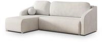 ECKSOFA MARELLO Creme Geflochtener Stoff mit Schlaffunktion