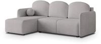 ECKSOFA SUVINO Hellgrau Geflochtener Stoff mit Schlaffunktion