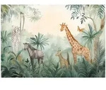 FOTOTAPETE Kinderzimmer Tiere Wald Tapete Kinder 150x105