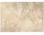 FOTOTAPETE Bl&auml;tter Beton Beige 254x184 cm